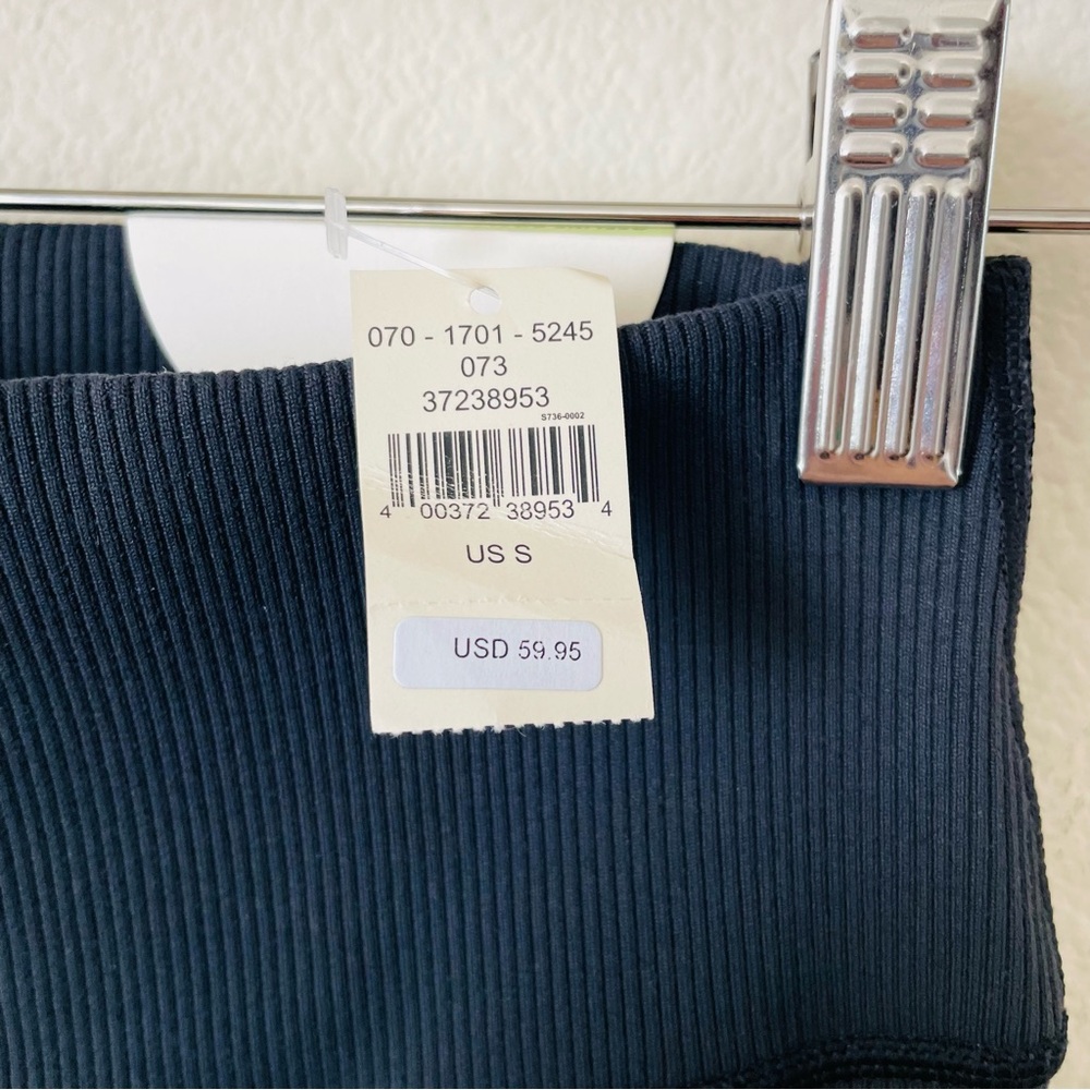 NWT Aerie SMALL Offline Goals black ribbed detail High Rise Leggings 7/8 length - Picture 7 of 10